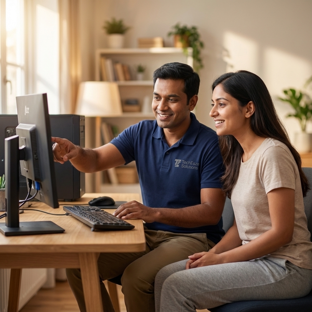 IT professional setting up network